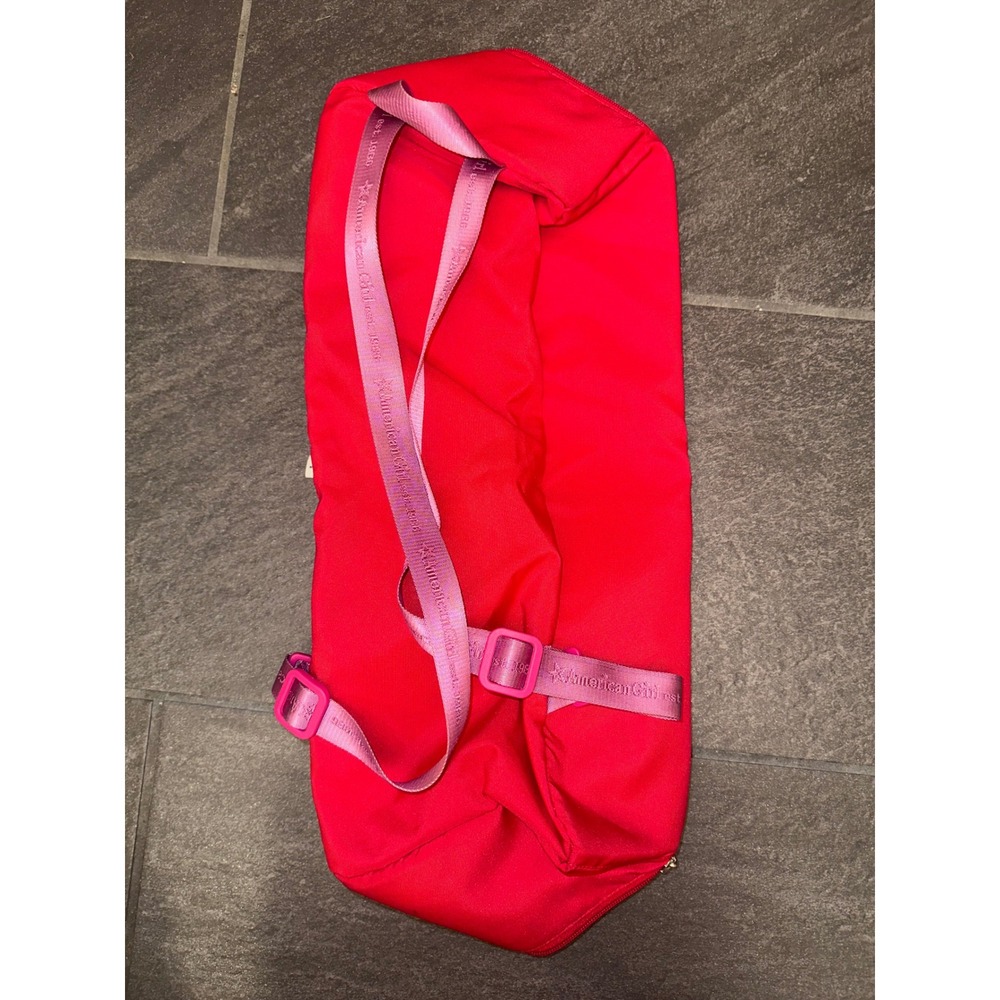 American Girl Doll Carrier Backpack Red Pink Travel Bag with Porthole Window - Picture 5 of 5